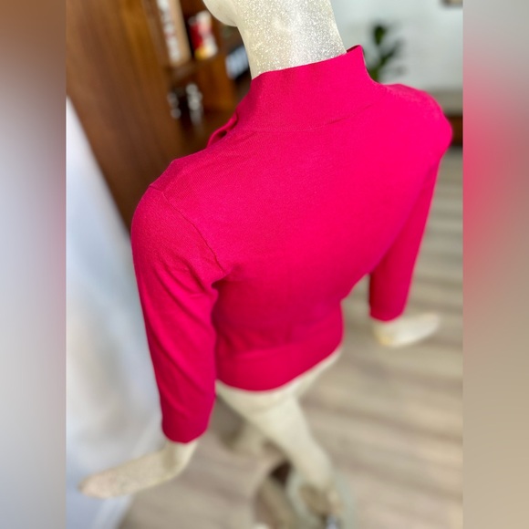 Kate Spade NY Abree Red Raspberry Cashmere Blend Sweater w/ Bow. Size Small - Picture 8 of 12